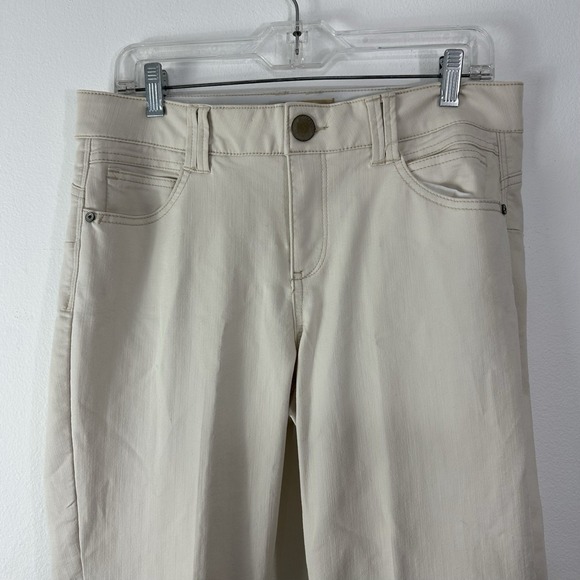 Democracy Ab Technology Denim Jeans Womens 10 Khaki Cream Slim Straight Denim - Picture 4 of 8